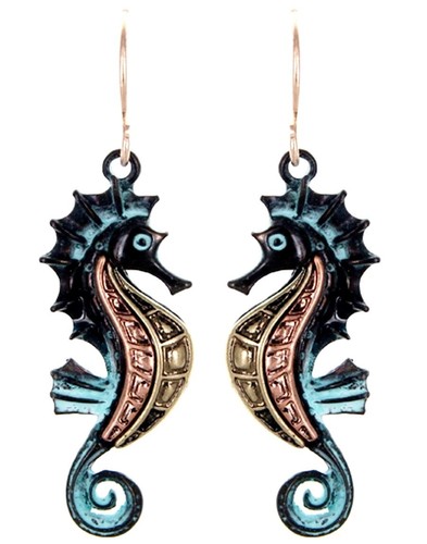Seahorse sea horse earrings - sea,